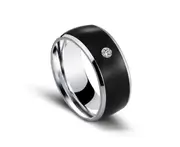 Id Access Control Chip Ring Nfc Smart Titanium Steel Mobile Phone Nfc Chip Ring - Black