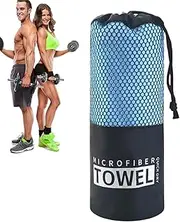 Jeruytgh Microfiber Sports Towel, Quick Dry Microfiber Sports Towel, Super Absorbent, Sandproof Camping Accessories, Workout Gear for Men & Women