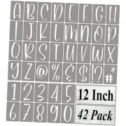 Alphabet Letter Stencils for Painting - 42 Pack Letter and Number 12 Inch