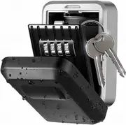 Wall Mounted Key Safe Box Mini Storage with 4Digit Combination waterproof cover