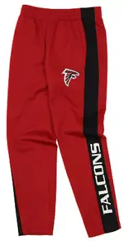 OuterStuff NFL Youth Boys Side Stripe Slim Fit Performance Pant, Atlanta Falcons