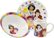 Disney Princess Ceramic Snack Set in Gift Box 3 Pieces (Bowl, Plate, Mug)