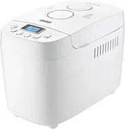 UNOLD 68520 Backmeister Big White for up to 1,500 g of bread, with 15 programmes for gluten-free bread, timer function, warming function, LCD display, white