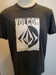 New Men's XL Volcom Shanty SST Charcoal Gray Short Sleeve Graphic T-Shirt