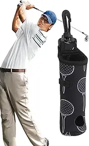 Golf Tee Pouch | Portable Golf Ball Organizer - with Belt Clip, Lightweight Golfing Accessories for Course Practice Tournament Events Driving Range