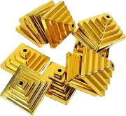 SHOWERORO 30pcs Mini Flag Stand for Table Flag Stand Base Flag Post Holder Decorative Flag Holder Desktop Flag Holder Office Flag Stand Desk Banner Stand Flag Support Holder Plastic Golden