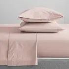 Renee Taylor Double Sheet/Pillowcase Set 300TC Organic Cotton Bedding Sepia Rose