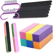 Vaguelly 1 Set Professional Nail File of Durable Polishing Sanding Stripes for Manicure for Natural False Nails