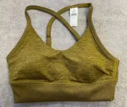 OFFLINE by Aerie The Hugger Ribbed Longline Sports Bra -- S OLIVE