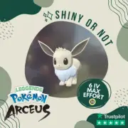 Eevee Shiny ✨ Legends Pokémon Arceus 6 IV Max Effort Custom OT Leggende