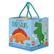 10pc Sassi Edu Dinosaurs Blocks & Book Set Educational Toy Kids/Toddler 2y+