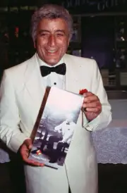 American Pop Jazz musician Tony Bennett as he attends a CD release- Old Photo 14