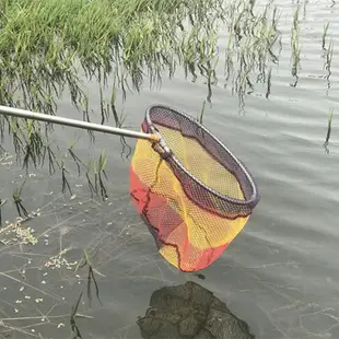 便攜競技魚鉤防掛抄網頭 1.5米5節不銹鋼收伸縮 迷你撈抓釣漁桿子