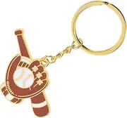 BIUDECO Baseball Keychain - Metal Bag Charm Lightweight and Portable Sports Keyring for Backpacks Purses and Car Keys Ideal Baseball Fan Present