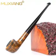 Briar Wooden Tobacco Pipe Handmade Bulldog Pipe Smooth Pipe Acrylic Stem