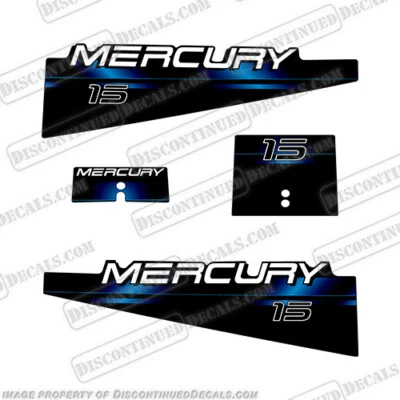 Fits Mercury 15hp Blue Decal Kit - 1994 - 1998