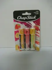 CHAPSTICK 3 STICKS peaches&cream strawberries&cream bananas&cream NEW