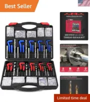 320-Piece Metric SAE Heli Coil Rethreading Insert Drill Bits Spark Plug Autom...