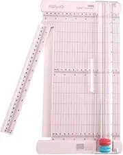 Multifunction Paper Cutter with Side Ruler Paper Trimmer 2-in-1 Straight Line Polyline Papper Cutter for Craft Paper, Coupon, Label and Cardstock Paper Slicer