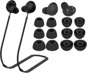 Strap Ear Tips Kit for Galaxy Buds 2 Pro SM-R510, Anti-Lost Soft Black