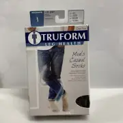 Truform Men's Socks Knee High Foot Active Casual Style: 15-20 mmHg - L Brown