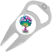 Balloon Tree Golf Ball Marker Divot Repair Tool Bottle Opener