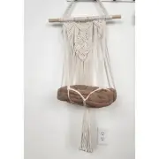 Macrame cat hammock, handmade, unique, boho, home decor, cushion, made to order,