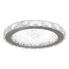 LAMQEE Crystal 16.5 in. 24-Watt Integrated LED Flush Mount Round Ceiling Light