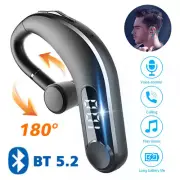 Bluetooth 5.2 Wireless Earpiece Headset Driving Trucker Earbuds Handsfree