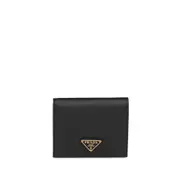 [Prada] Prada Logo Plaque Wallet ONE SIZE BLACK