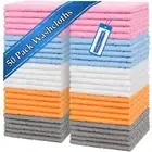 HOMERHYME Microfiber Washcloths 50 Pack Wash Cloths Face Towel Soft Lint Free...