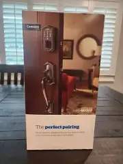 Camelot Aged Bronze Door Handleset Grip with Right Handed Accent Door Handle