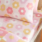 Catherine Lansfield Retro Daisy Single Fitted Sheet Pink