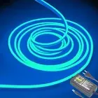 Ice Blue Neon LED Strip Lights, 5M 12V DC 600 SMD2835 LEDs Waterproof Rope Li...