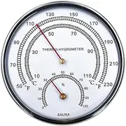 Mellisso Sauna Fahrenheit Thermometer Indoor Dial Hygrothermograph Temperature Measure Tool
