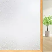 Privacy Window Film,Self-Adhesive Window Frosting Films Static Cling,Window Film Anti UV Sun Blocker Heat Control for Home Kitchen,23.6 x 118.1 inches(White)