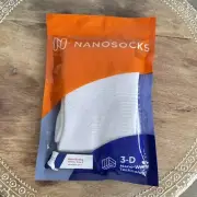 NANOSOCKS Size 2 Medium White Compression Socks Open Toe Unisex Support NEW