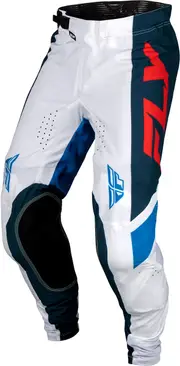 Fly Racing Lite S24, textile pants , color: White/Dark Blue/Red , size: 38
