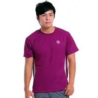 在飛比找PChome24h購物優惠-LOKI 男 VANA 圓領抗UV短袖排汗衣(紫酒)LO20