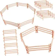 50 Pcs Beige Toy Fences Farm Animal Corral Set Barn Fence Toys Farm for Boys and Girls
