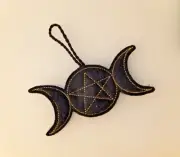 Felt Triple Moon Pagan Wiccan Hanging Decoration