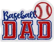 Generic Baseball Dad Embroidered Patch Iron On. Size: 3 X 3.9 inches.