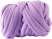 Chunky Wool Yarn Bulky Giant Yarns Soft Crocheting Weight Yarn Bulky Yarn for Weaving Pet Bed Knitted Pillow Sweaters, Light Violet