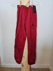 New Boys Jordan Nike 95C085-R78 Dri Fit Pants - Size M - Gym Red & Black