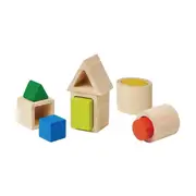 Plan Toys Geo Matching Boxes Kids/Childrens Interactive Play Toy Playset 12M+