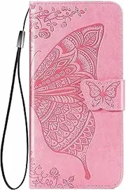 [YukeTop] Case for Oppo A57 4G, PU Leather Flip Folio Wallet Cover, with Card Slots, Case Cover for Oppo A57 4G.(Pink)