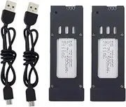 2PCS 3.7V 500mAh Lithium Battery with USB Charging Cable for E58 S168 JY019 Folding Quadcopter Parts Aerial Photography RC Drone Battery
