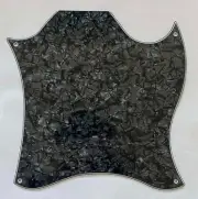 Guitar Pickguard For Gibson SG Blank Full Face Style 4 Ply Black Pearl