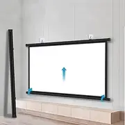 GPVPFLBLMH 30 40 50 60 72 Inch Projector Screen Portable Projection Screen Home Theater Movie Screen, Ceiling Wall Mount, for Outdoor Movie(30inch)