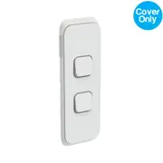 Clipsal Iconic 2 Gang Architrave Switch Skin Cool Grey